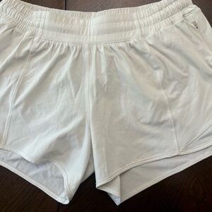 Size 8 Lululemon Cream lightweight Athletic Shorts